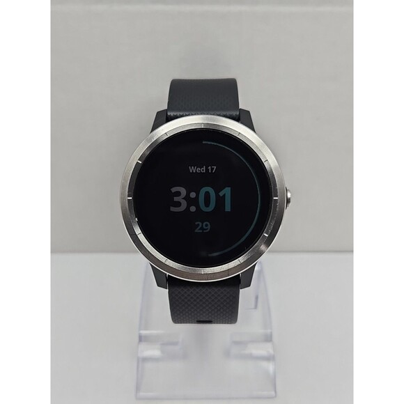 Garmin Smartwatch with Black Band and Silver Bezel - Picture 1 of 11